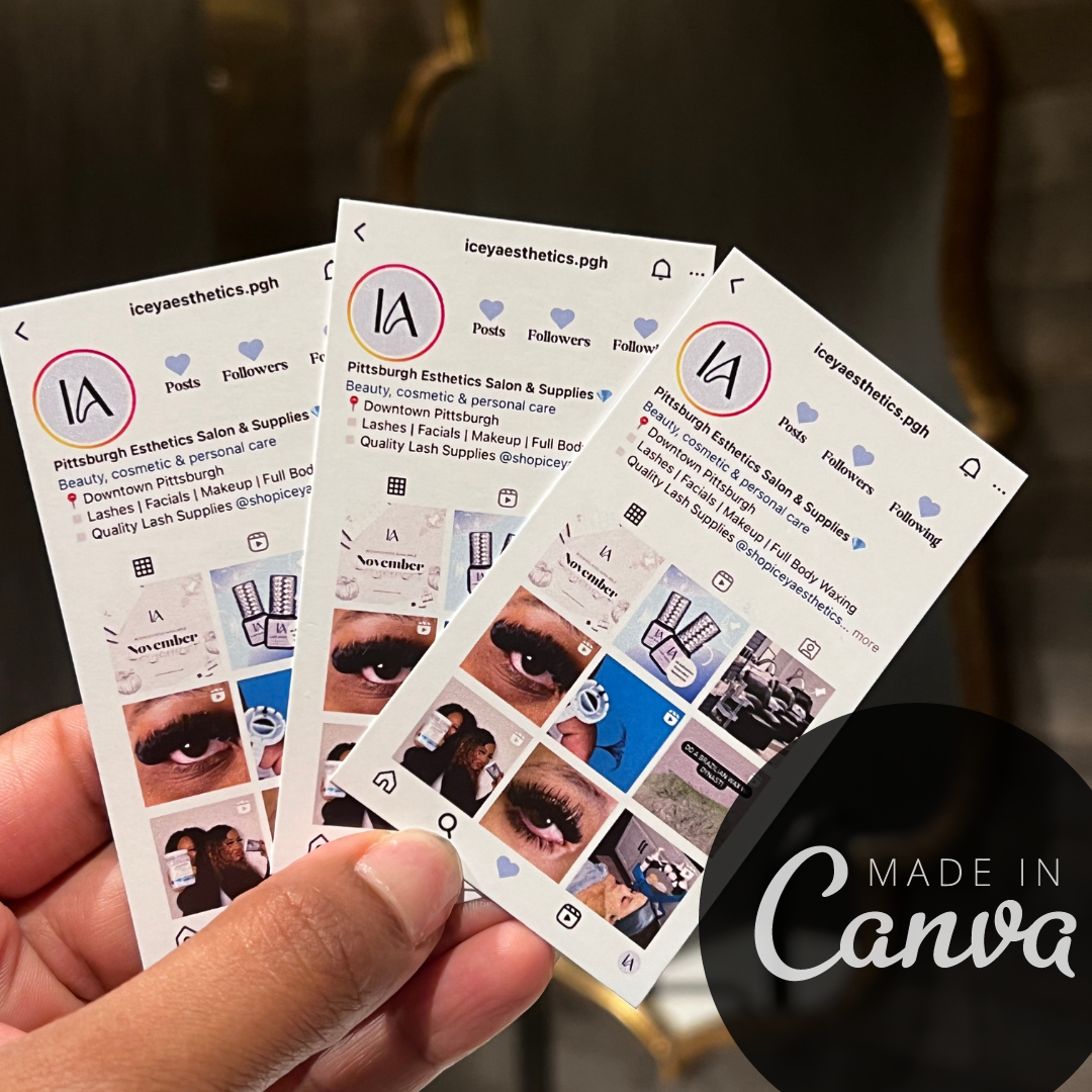 2023 Instagram Business Card, IG Business Card, Lash Tech Business Card, QR code Business Card, Instagram Business Card Template